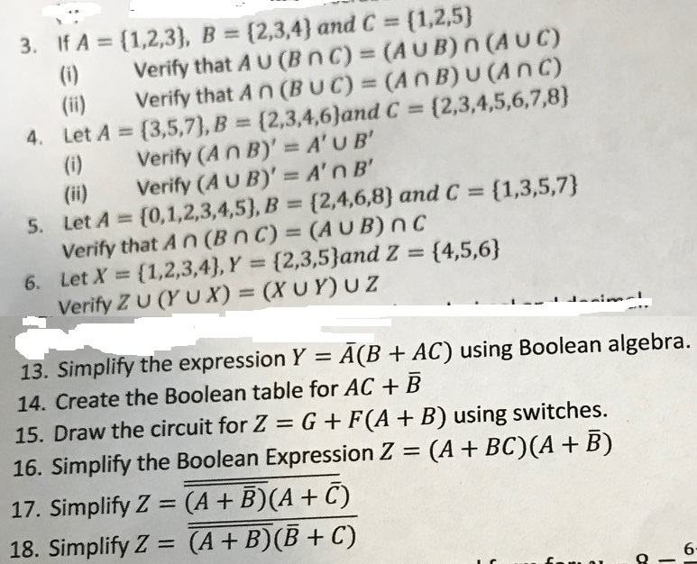 Solved 3. I A (1,2,3), B (2,3,4) And C [1,2,5) (AUB) N (AUC) | Chegg.com