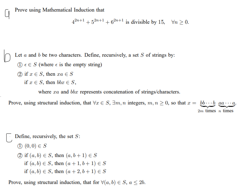 Solved Please Show All Steps For Each Part With Clear Han Chegg Com