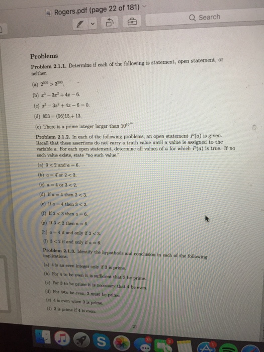 Solved Determine if each of the following is statement, open | Chegg.com