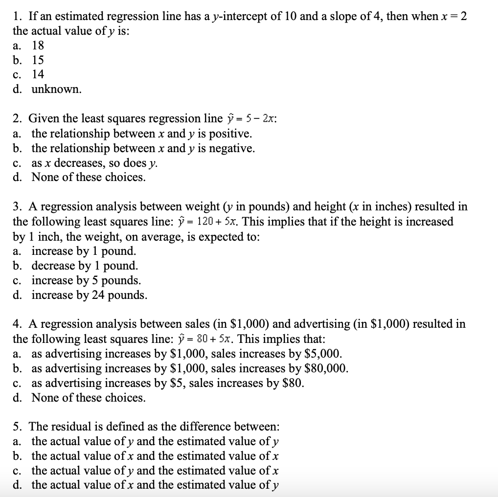 Solved Please answer these 5 multiple choices questions, if | Chegg.com