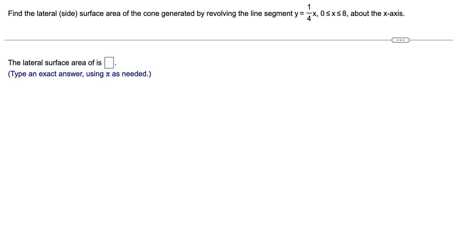 Solved Find the lateral (side) surface area of the cone | Chegg.com