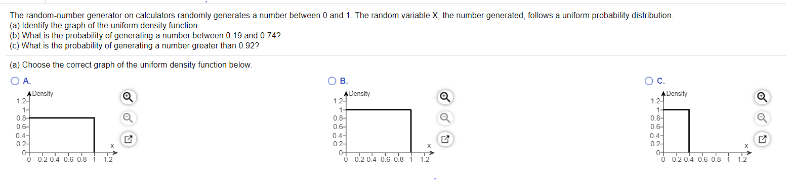 Solved The Random-number Generator On Calculators Randomly | Chegg.com