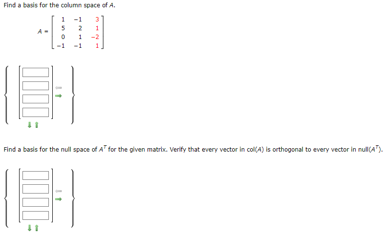 Solved Find a basis for the column space of A. | Chegg.com