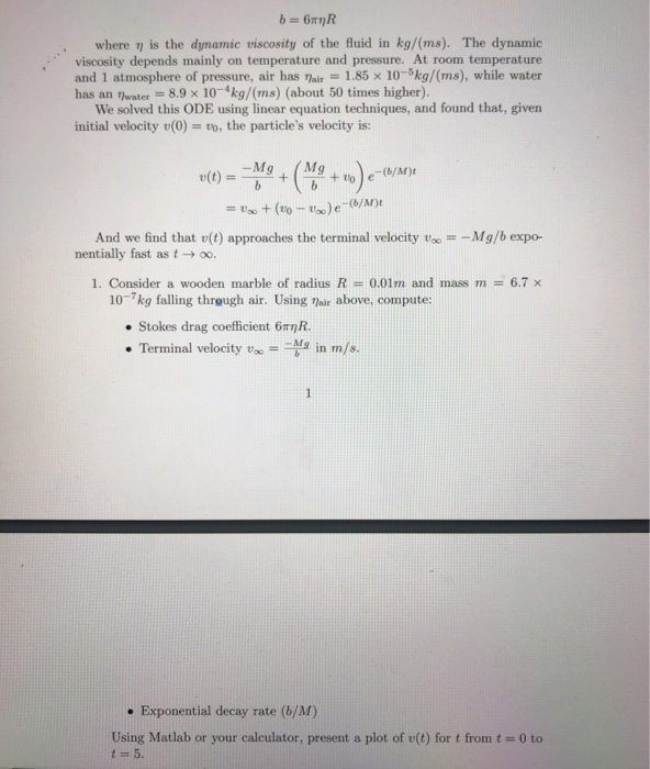 Solved where n is the dynamic viscosity of the fluid in | Chegg.com