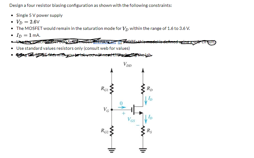 transistor biasing configuration and design