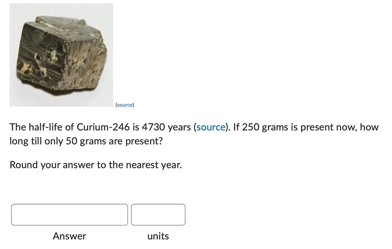 solved-the-half-life-of-curium-246-is-4730-years-source-chegg