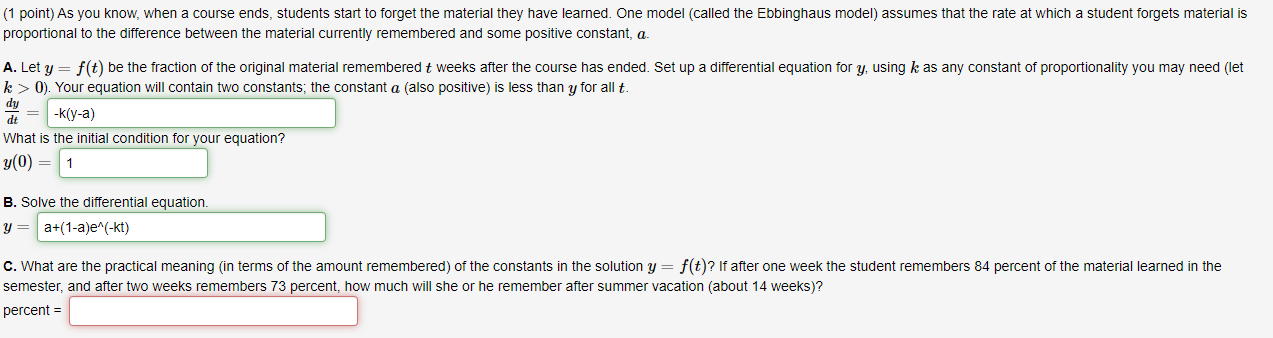 Solved (1 point) As you know, when a course ends, students | Chegg.com