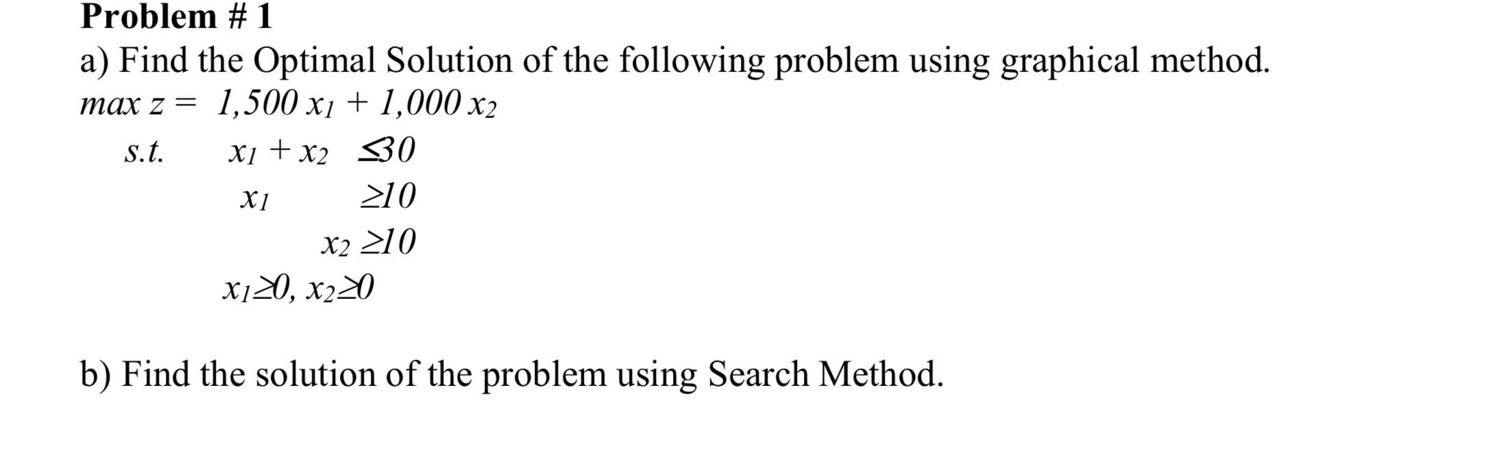 solved-problem-1-a-find-the-optimal-solution-of-the-chegg