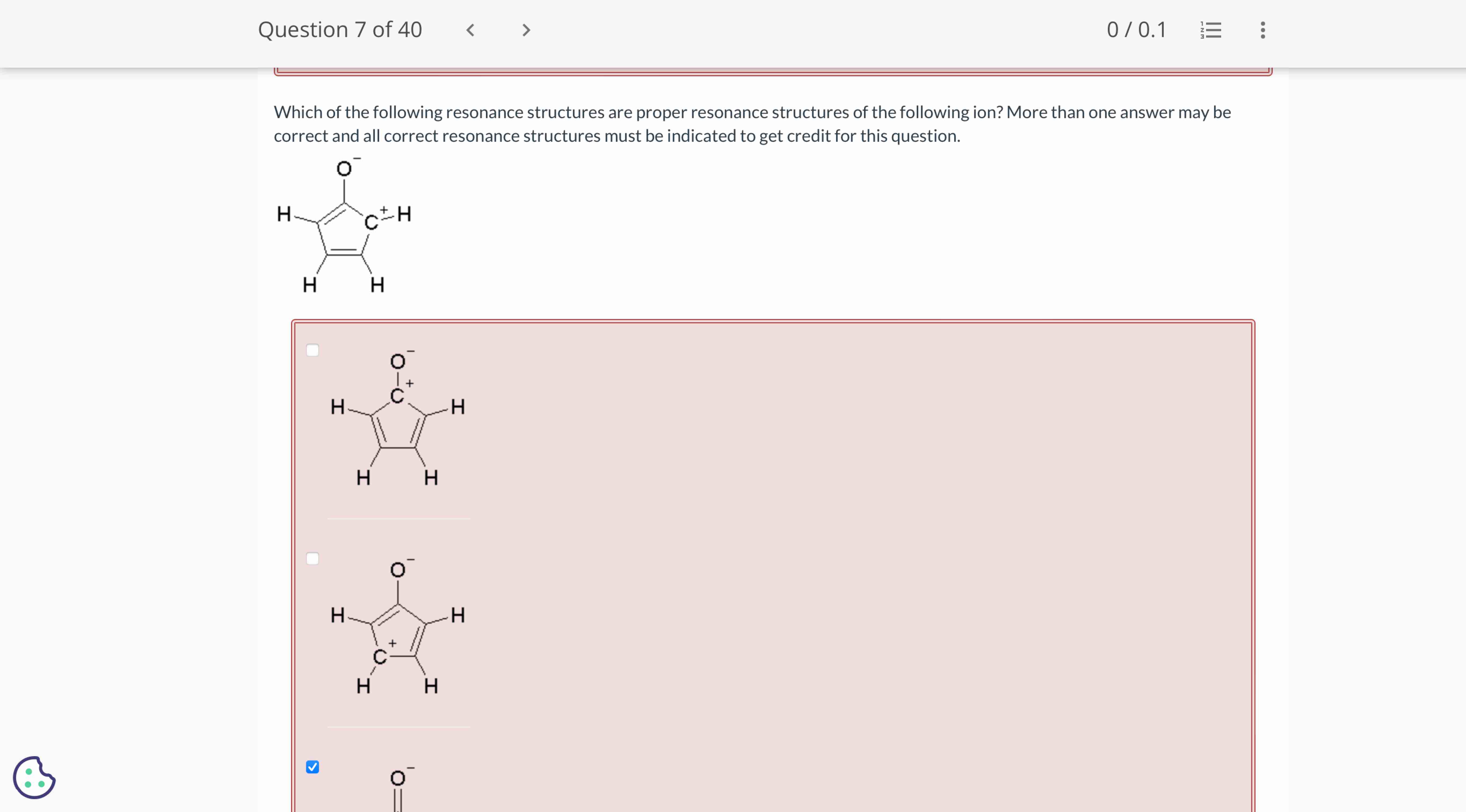 Solved Which of the following resonance structures are | Chegg.com