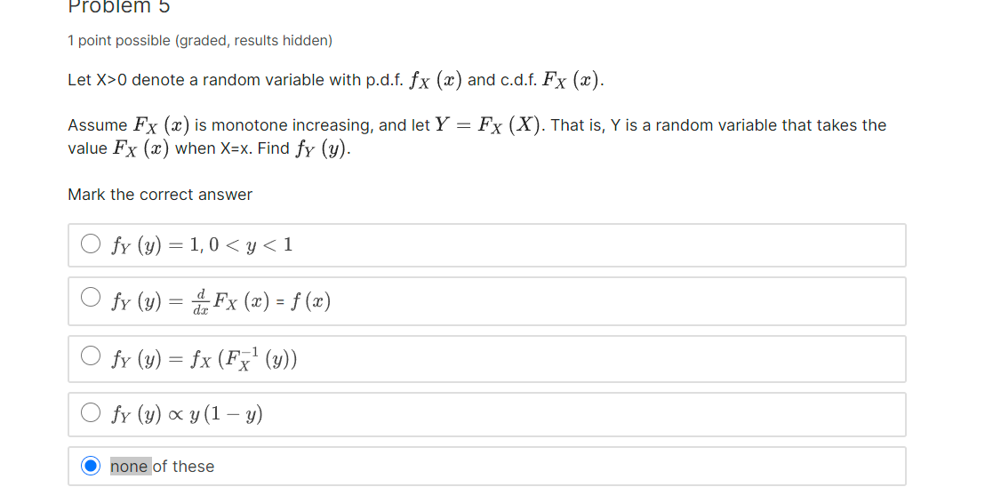 Solved 1 point possible (graded, results hidden) Let X>0 | Chegg.com