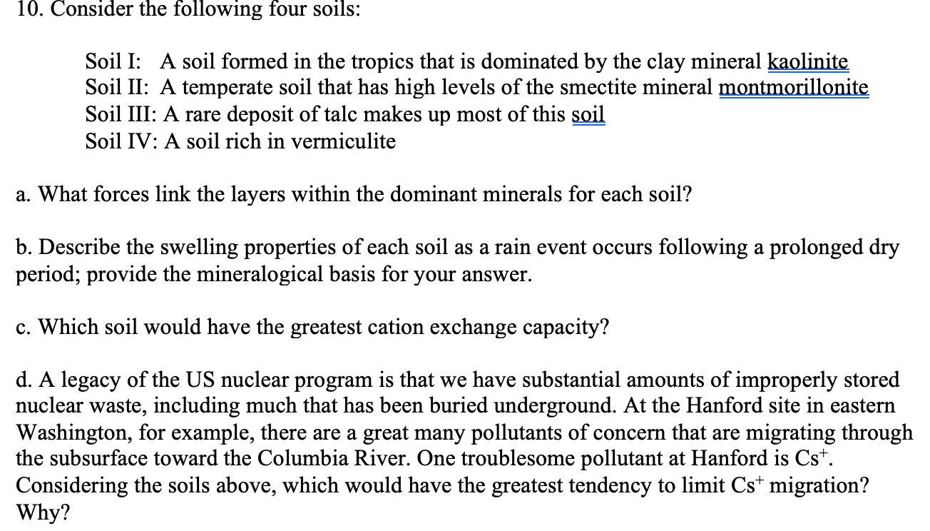 Solved Soil I: A soil formed in the tropics that is | Chegg.com