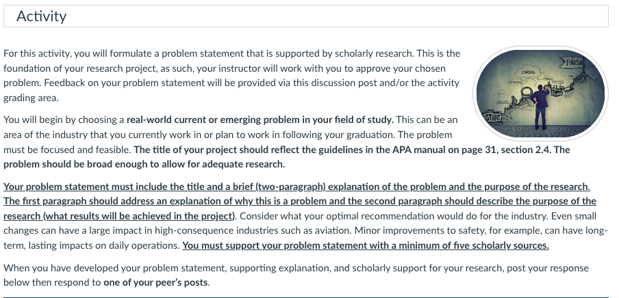 Solved For this activity, you will formulate a problem | Chegg.com