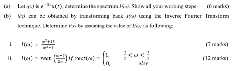 Solved A Fourier Transform(FT) spectrometer generates the | Chegg.com