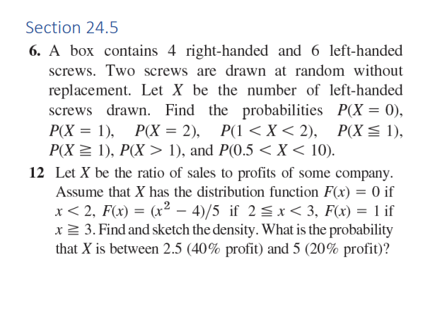 6. A box contains 4 right-handed and 6 left-handed | Chegg.com
