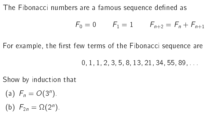 Solved The Fibonacci numbers are a famous sequence defined | Chegg.com