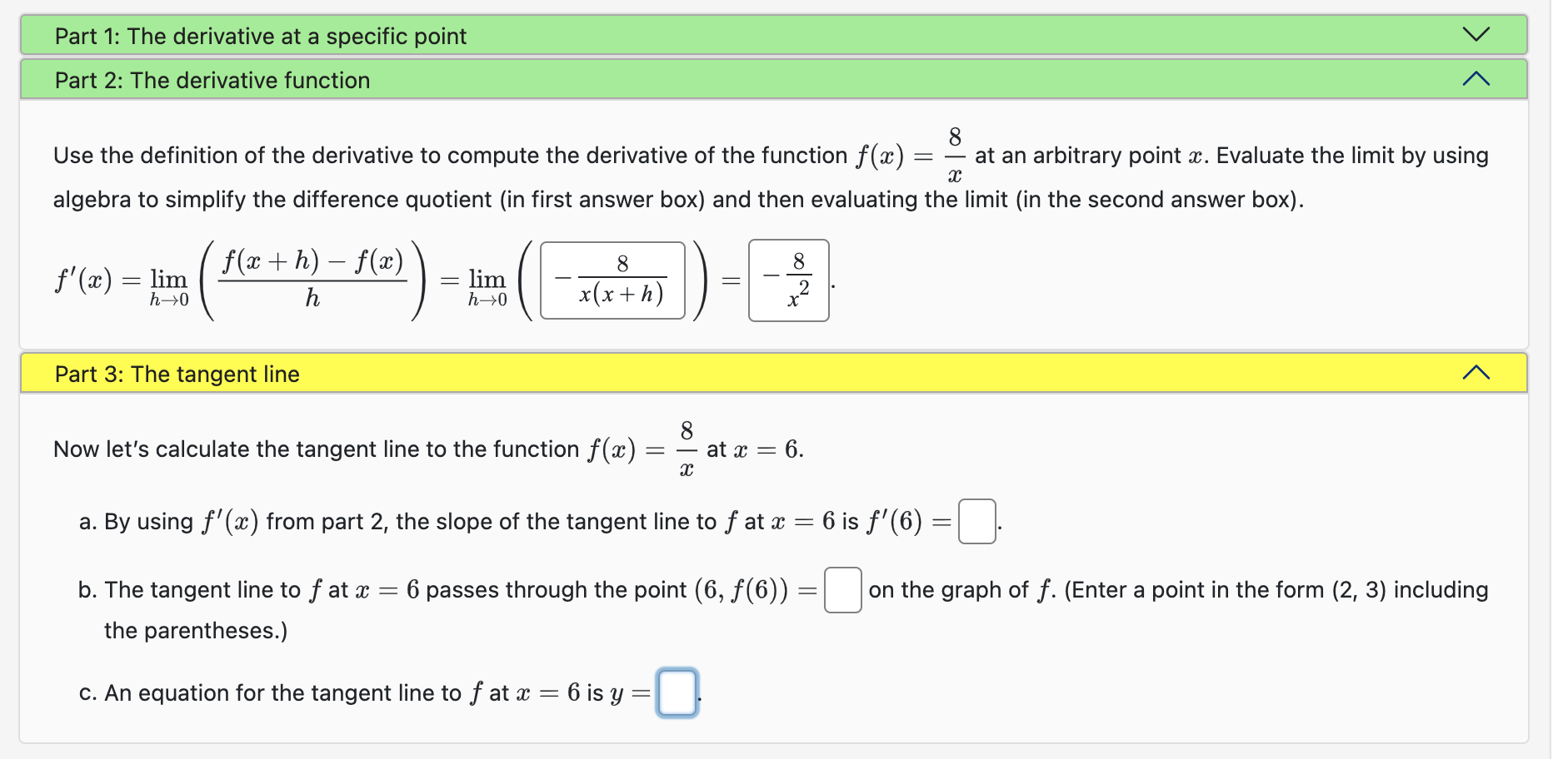 Solved Use The Definition Of The Derivative To Compute The | Chegg.com