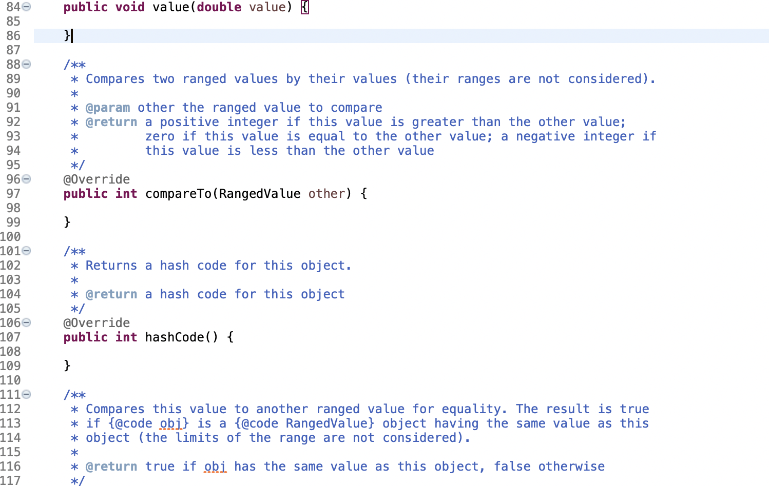 Solved Create a class that represents a range of real values | Chegg.com