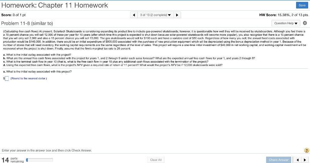 Solved Homework: Chapter 11 Homework Save Score: 0 Of 1 Pt 3 | Chegg.com