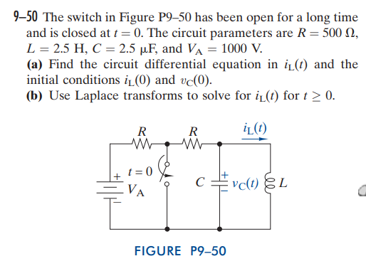 Solved ( 9–39The switch in Figure P9–39 has been open for a