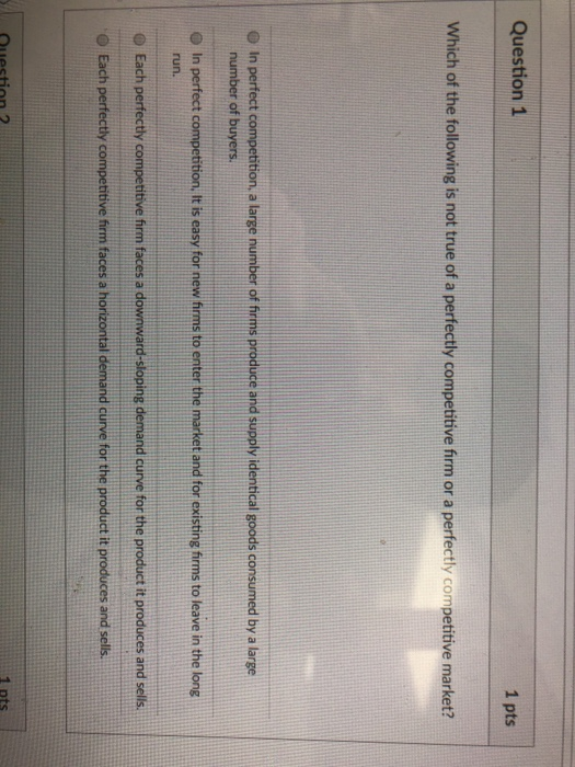 Solved Question 1 1 pts Which of the following is not true | Chegg.com