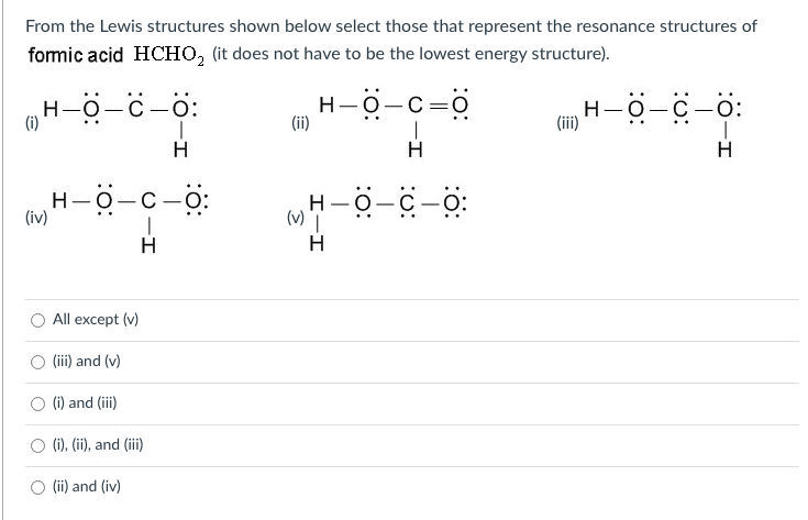 ch2o2 lewis structure resonance