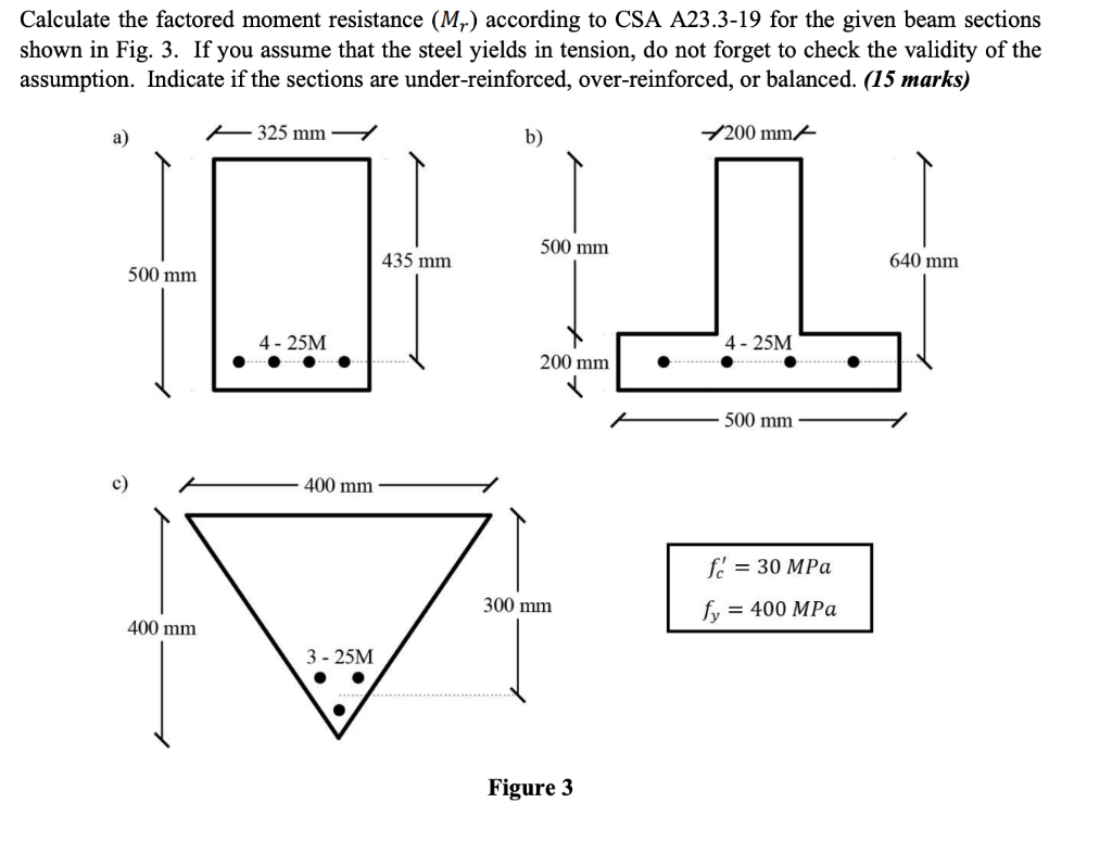 Solved Calculate the factored moment resistance (Mr)