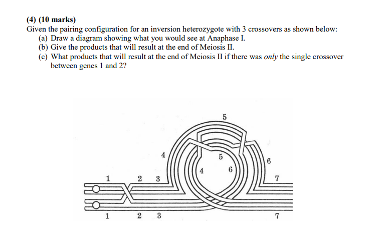 Solved Given the pairing configuration for an inversion | Chegg.com
