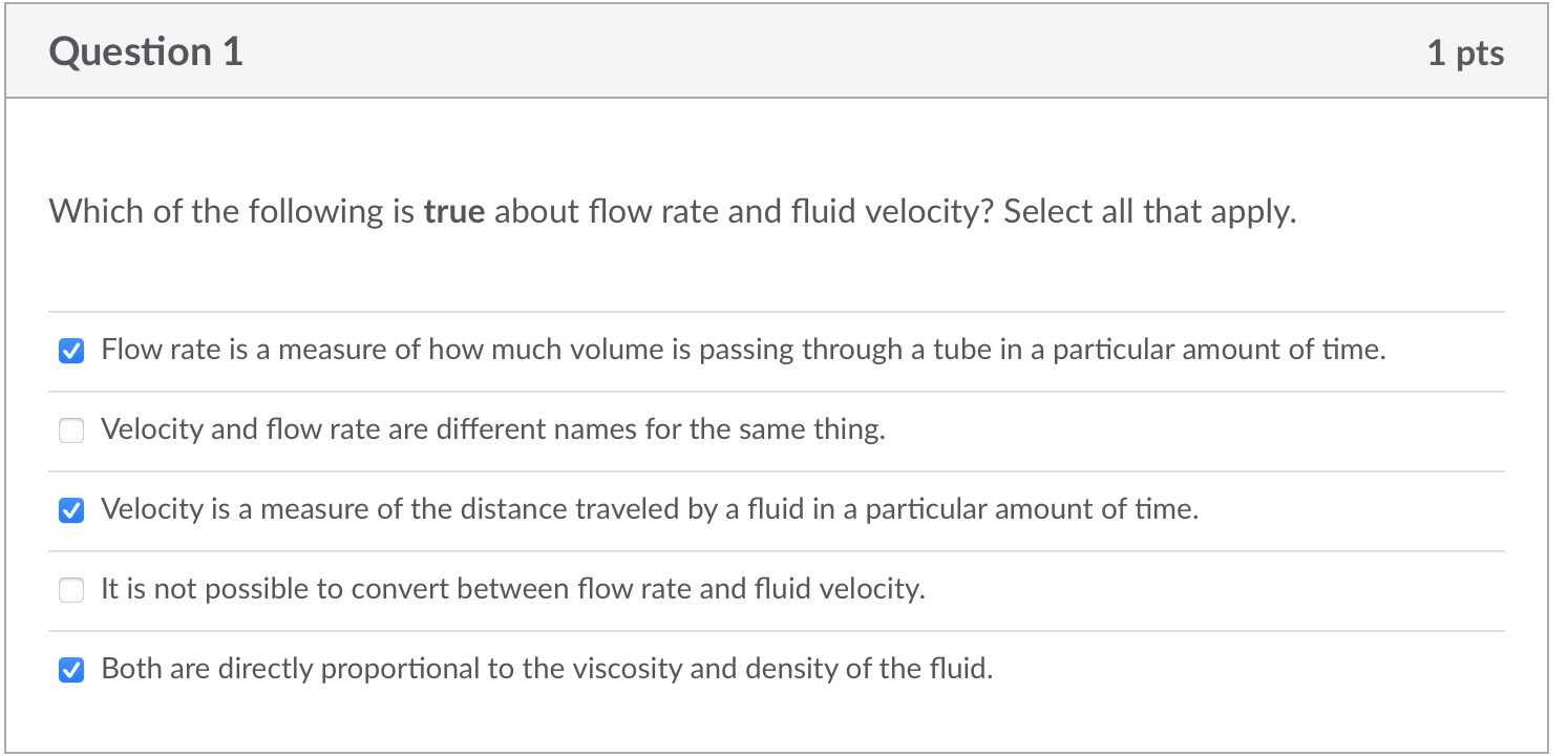 Solved Which of the following is true about flow rate and | Chegg.com