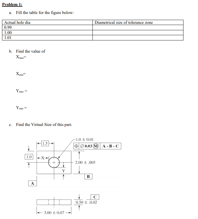 Solved Problem 1: a. Fill the table for the figure below: | Chegg.com