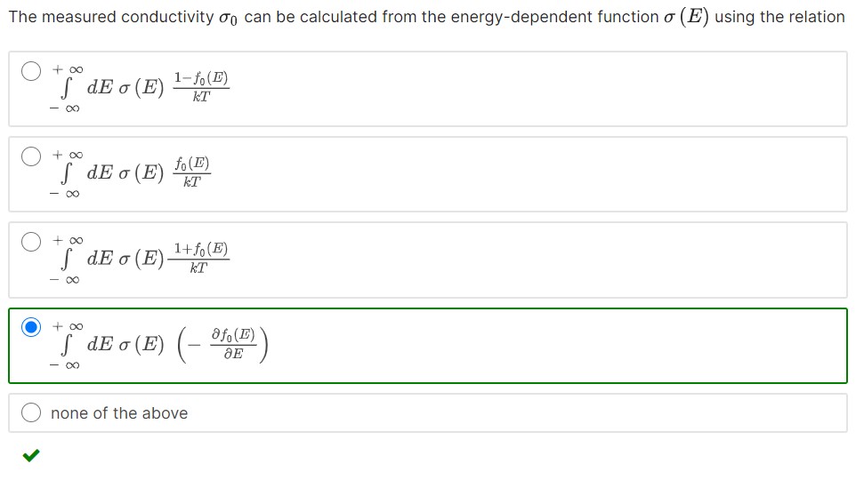 The measured conductivity σ0 can be calculated from | Chegg.com