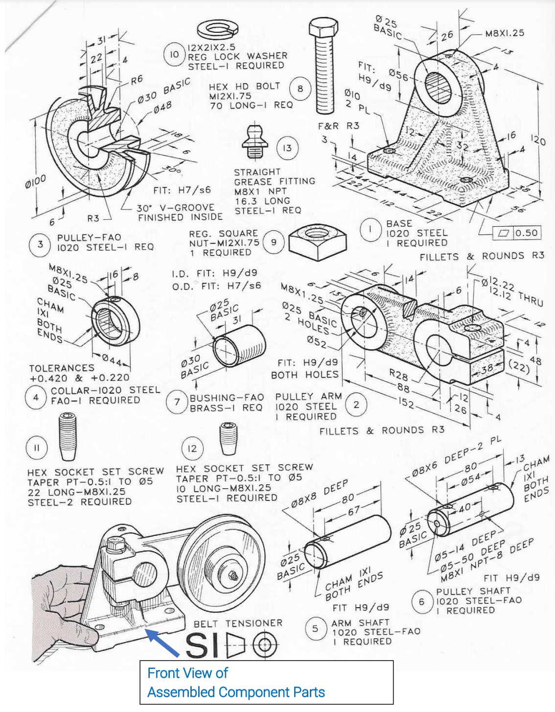 Please Draw A Sectioned View Through The Assembled | Chegg.com