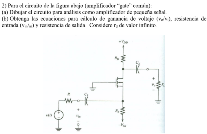 Solved 2) For the circuit in the figure below (common | Chegg.com