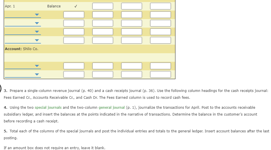 solved revenue and cash receipts journals accounts chegg com