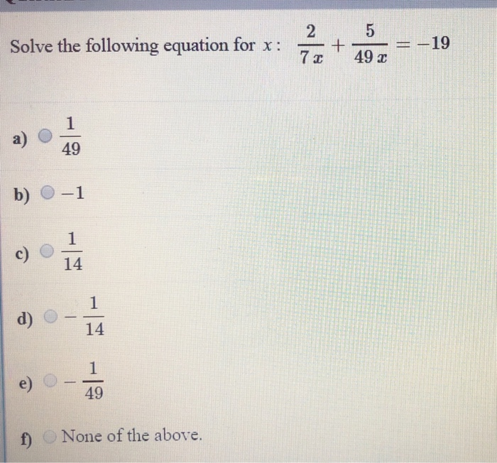 14 9x 1 )= 49 x 5