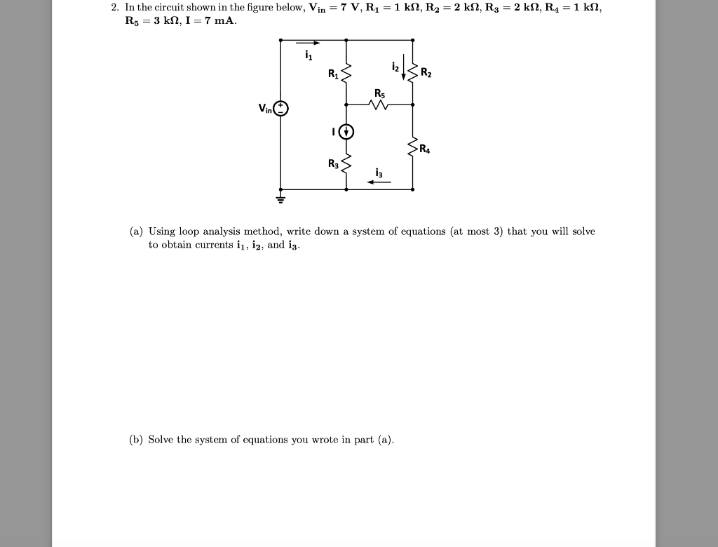 Solved 2. In the circuit shown in the figure below, Vin | Chegg.com