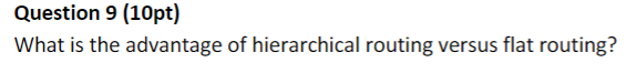 Solved Question 9 (10pt) What is the advantage of | Chegg.com