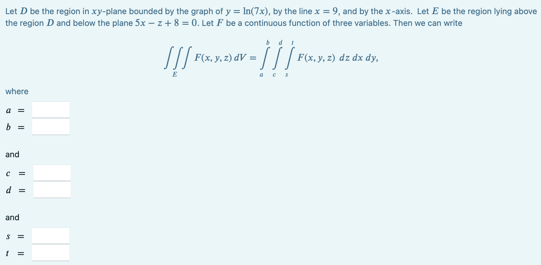 Solved Let D be the region in xy-plane bounded by the graph | Chegg.com