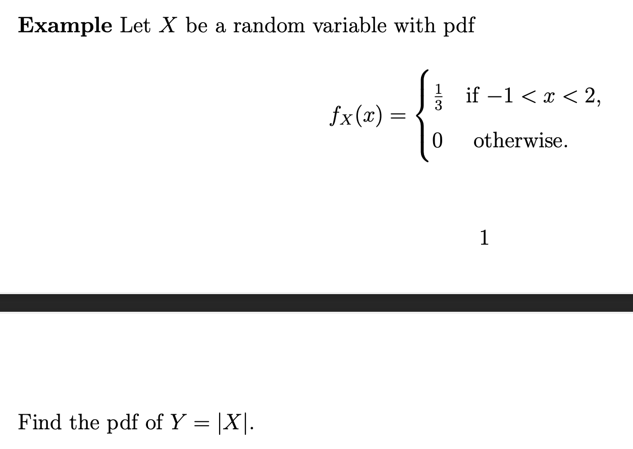 Solved Example Let X Be A Random Variable With Pdf 0159