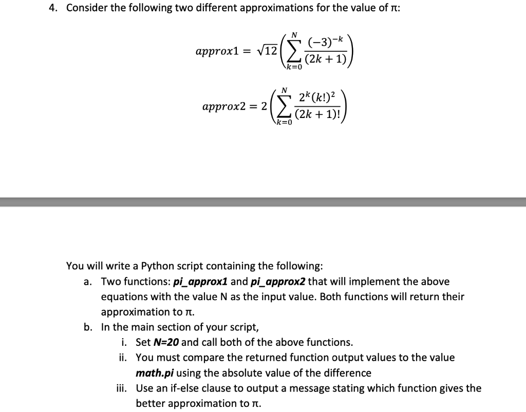 Solved 4. Consider the following two different | Chegg.com