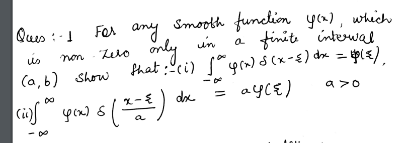 Solved Ques:-1 For any smooth function φ(x), which is non | Chegg.com