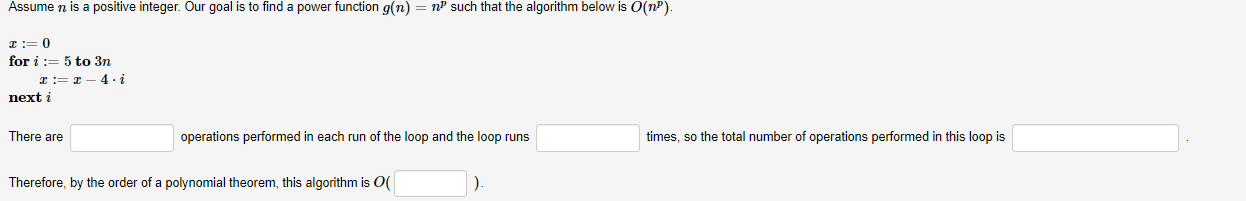 Solved Assume n is a positive integer. Our goal is to find a | Chegg.com
