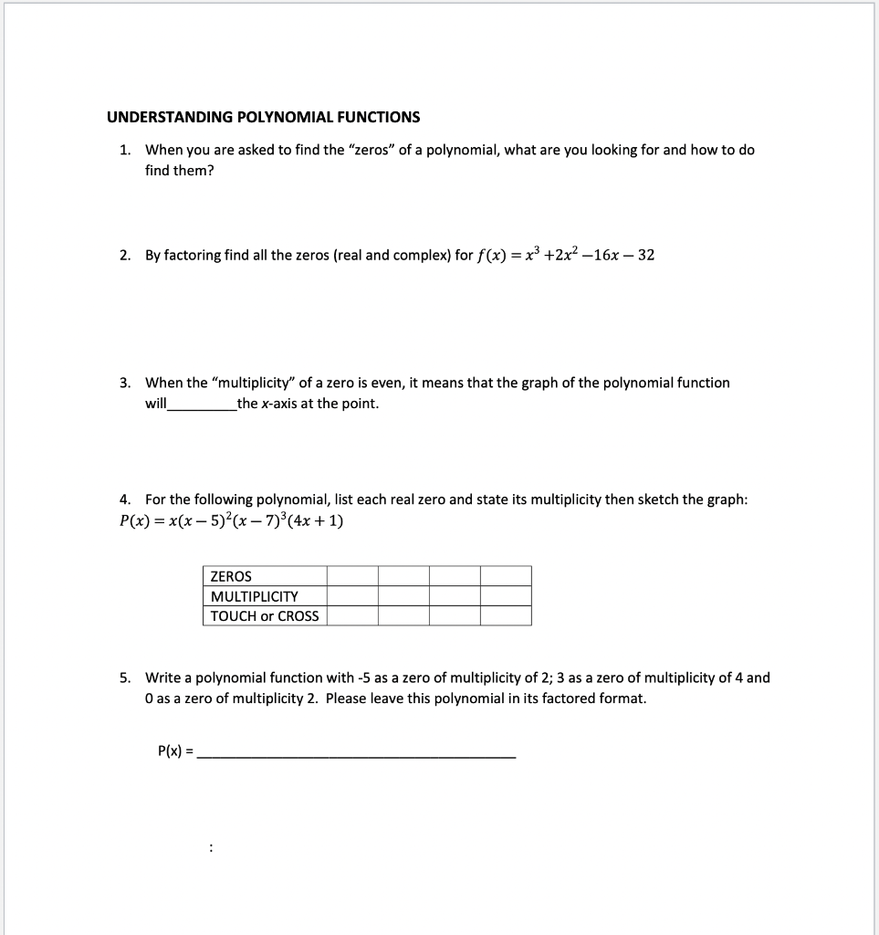 Solved 6. State the degree for each of the polynomial | Chegg.com