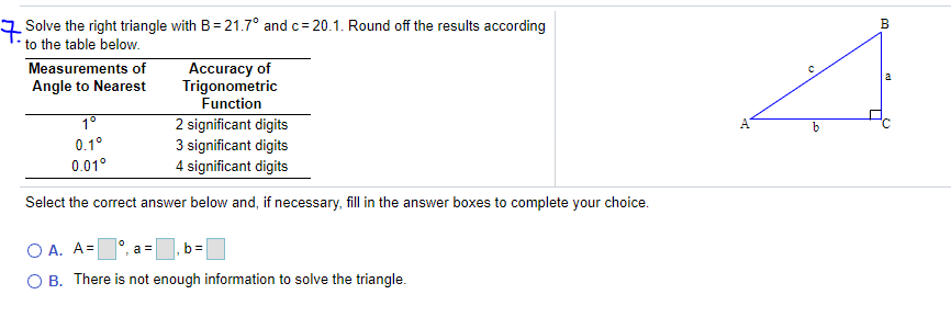 Solved Find 0 for the given trigonometric function. Round | Chegg.com