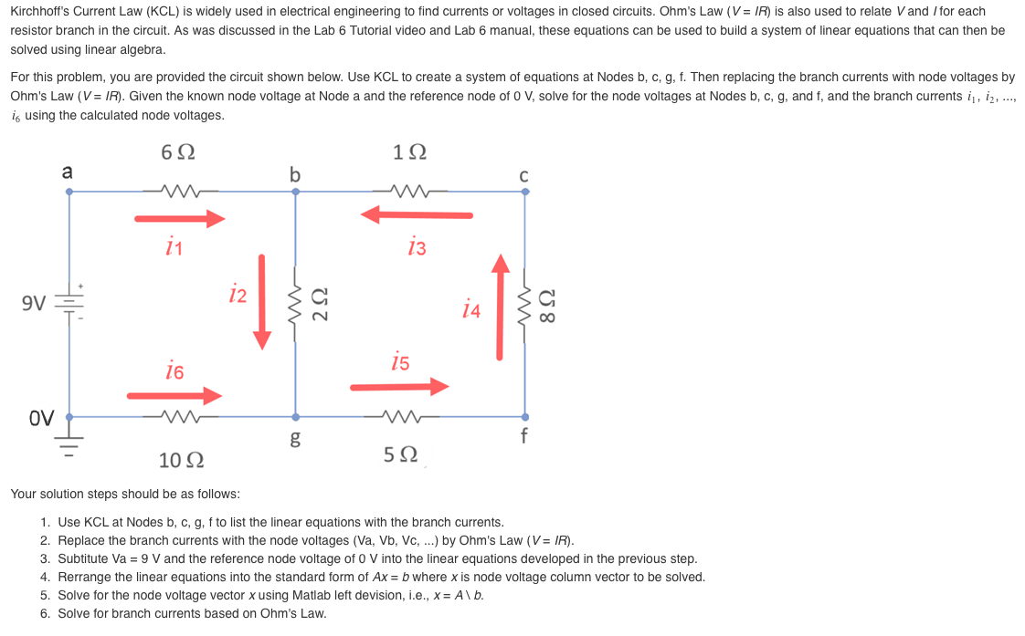 Kirchhoff S Current Law Kcl Is Widely Used In El Chegg Com