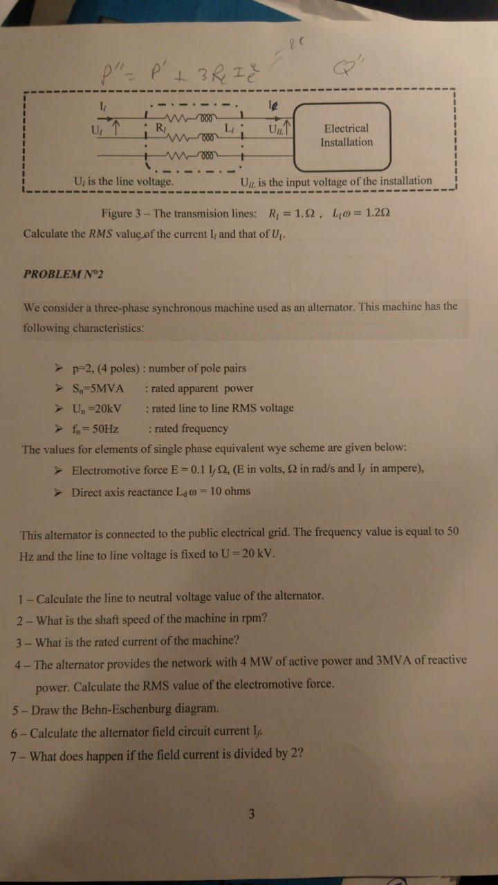 Solved Part Number II: PROBLEMS PROBLEM N°1 We consider a | Chegg.com