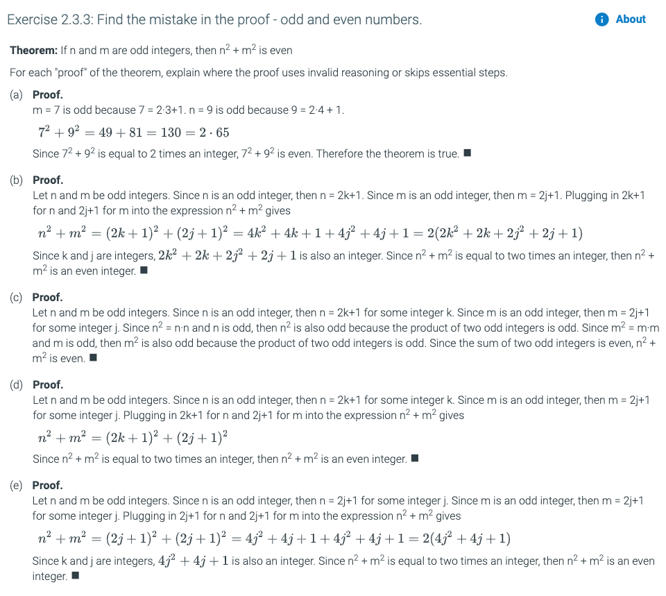 Solved Exercise 2.3.3: Find the mistake in the proof-odd and