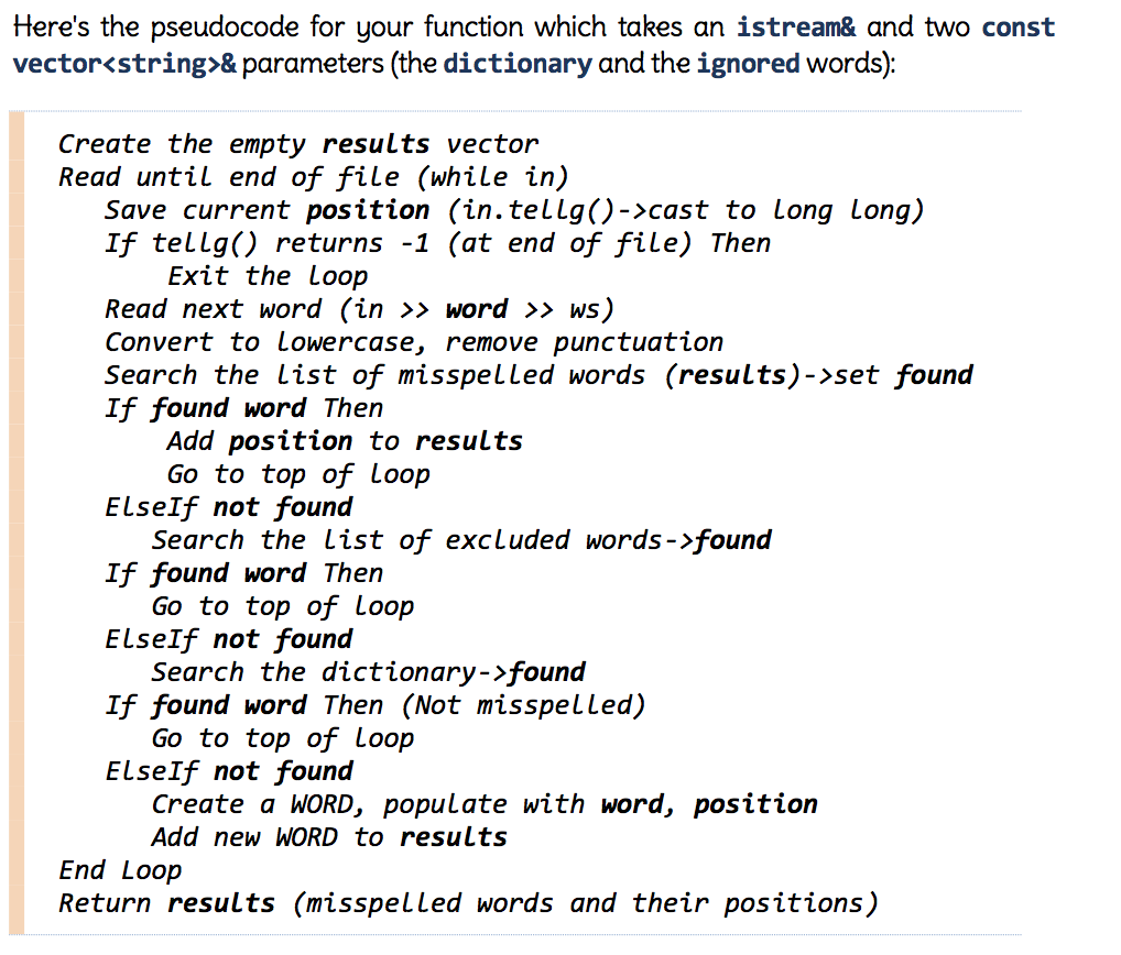 Here's the pseudocode for your function which takes | Chegg.com