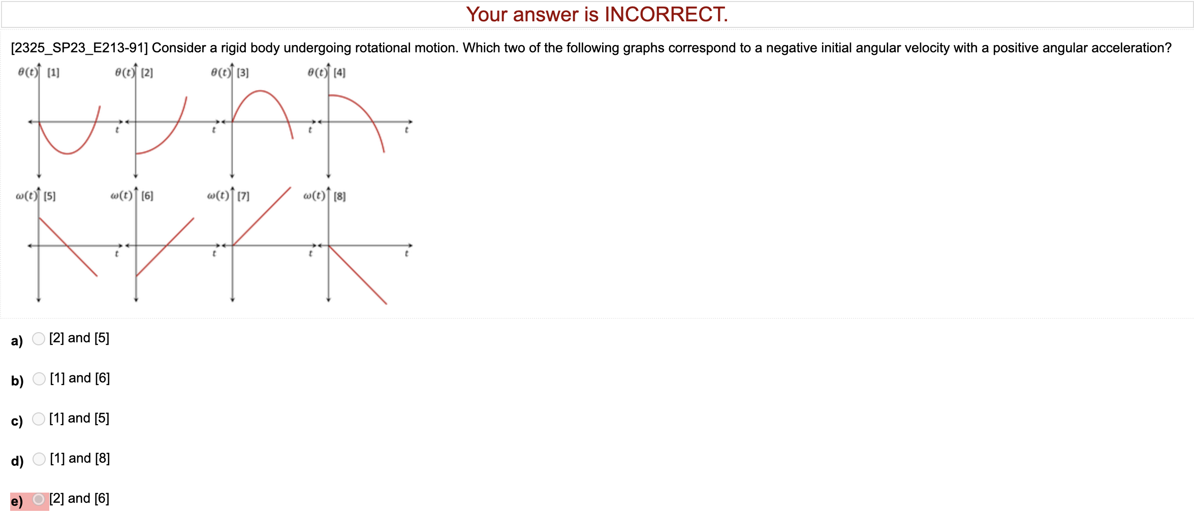 Solved a) [2] and [5] b) [1] and [6] c) [1] and [5] d) [1] | Chegg.com