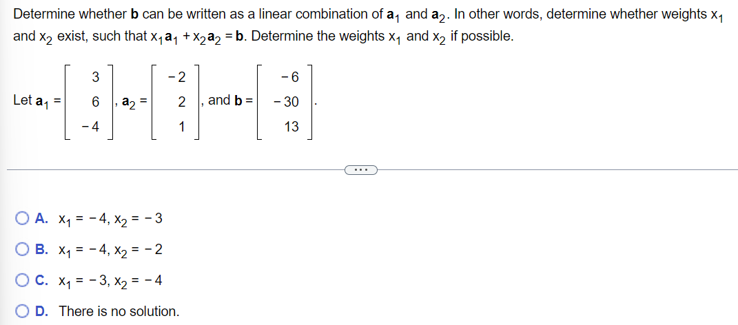 Solved Determine Whether B Can Be Written As A Linear | Chegg.com