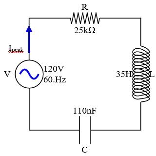 Solved In the circuit, the rms voltage across the capacitor | Chegg.com